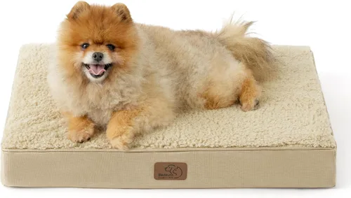 Vista 41 de Bedsure - Cama grande para perros para jaula - Camas planas y cómodas para mascotas con funda extraíble y lavable, alfombrilla ortopédica de espuma