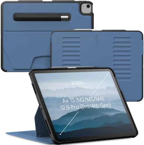 Vista 6 de Funda Zugu Case para iPad Air de 13 pulgadas M3 2025 y M2 2024 y de 12.9 pulgadas (3ª/4ª generación), funda protectora delgada con carga