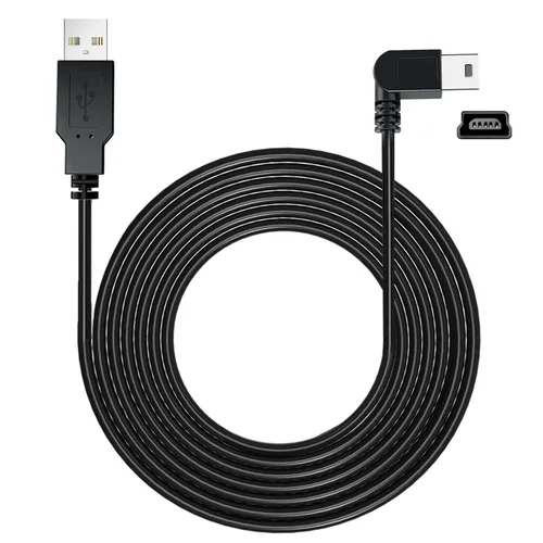 Vista 8 de YQMAJIM Cable de carga para cámara de salpicadero, mini USB de 6.5 pies, espejo de cámara de salpicadero, cable de alimentación GPS, compatible