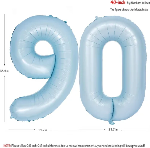 Vista 135 de Globos de 40 pulgadas con números de caramelo, papel de aluminio de helio, globos de látex de Mylar para fiesta de cumpleaños, decoración digital 0