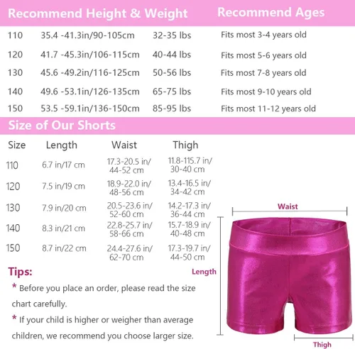 Vista 5 de Pantalones cortos cortos de gimnasia para niñas con purpurina brillante