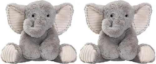 Vista 5 de Lambs & Ivy Jungle Safari Elefante de Peluche Gris Juguete Animal de Peluche - Jett