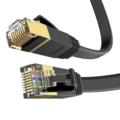 Vista 7 de LEKVKM Cable Ethernet Cat 6 de 100 pies de alta velocidad RJ45 cable de Internet para exteriores e interiores, red CAT6, sólido, delgado, plano