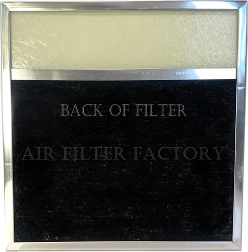 Vista 2 de Air Filter Factory Campana extractora de 11-1/2 x 11-3/4 x 3/8 pulgadas, filtro de lente de ventilación combinado de malla de aluminio y carbón