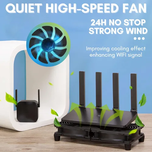 Vista 6 de VTRETU - Ventilador de refrigeración con interfaz USB silenciosa, utilizado para rack de enrutador, bricolaje, audio y video, gabinete de red