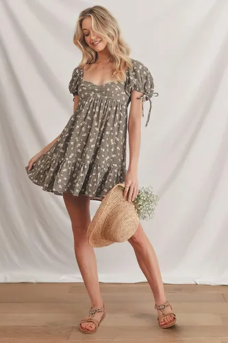 Vista 5 de SHIBEVER - Sandalias planas para mujer, lindas y cómodas, con correa de tobillo, estilo bohemio, elegante, zapatos planos de verano