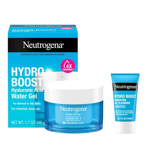 Neutrogena Hydro Boost Gel de Agua, Hidratante Facial con Ácido Hialurónico para Piel Normal a Grasa, Hidratante Facial, 1.7 onzas líquidas +