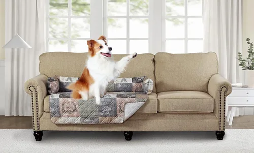 Vista 20 de Brilliant Sunshine Tapete acolchado calmante para cama para perro, funda extraíble lavable, protector de cojín y fundas de sofá para perros, Azul