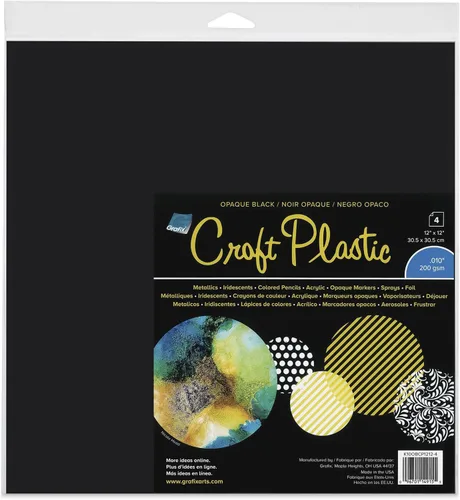 Vista 9 de Grafix Plástico opaco para manualidades, película de plástico opaca de 0.010 pulgadas, película duradera y flexible, perfecta para manualidades