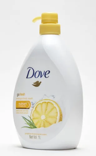 Vista 5 de Dove Go Fresh Energize Gel de baño, aroma a pomelo y citronela, 33.8 onzas (1 litro) versión internacional
