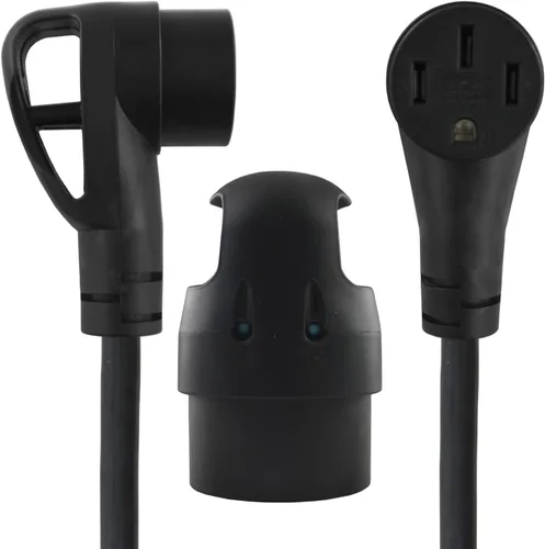 Vista 3 de Conntek 15304 Cable de extensión RV de 15 pies, 50 amperios con agarre Ergo e indicador de luz de alimentación