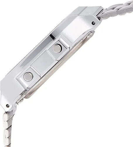 Vista 3 de Casio A168WEM-7 - Reloj digital para hombre con esfera de espejo y cronógrafo