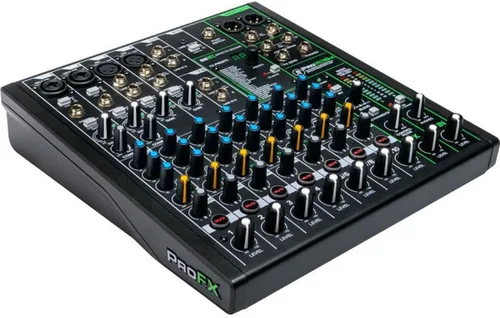 Vista 12 de Mackie ProFX12v3+ Mezclador analógico profesional de 12 canales con USB, preamplificadores de micrófono Onyx, motor de efectos GigFX y Bluetooth