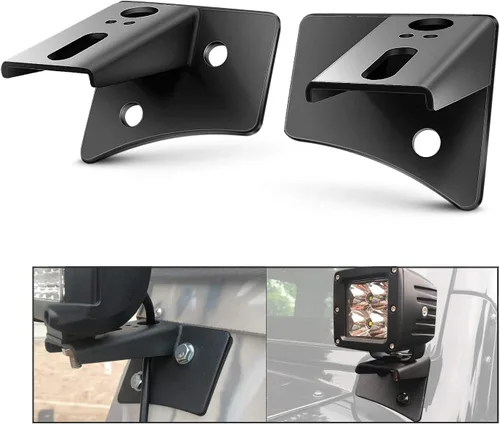 Vista 7 de Nilight - 2 luces LED de triple fila de 4 pulgadas, 60W y 6000LM y haz amplio combinado, barra de luz con soporte de montaje tipo pilar-A y kit