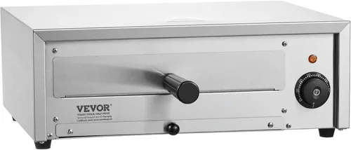 Vista 9 de VEVOR Horno eléctrico de pizza para encimera, 12 pulgadas, 1500 W, rango de temperatura de 122-662 ℉, construcción de acero inoxidable y bandeja