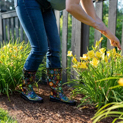 Vista 2 de Western Chief Botas de lluvia altas e impermeables para mujer, para exterior y jardín