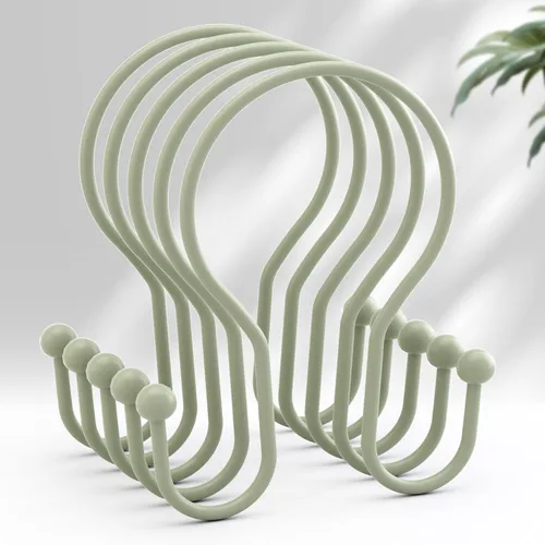 Vista 12 de AmazerBath Ganchos de Cortina de Ducha Anillos de Cortina de Ducha Negros, Ganchos de Cortina de Ducha de Metal a Prueba de Óxido, Anillos de Gancho