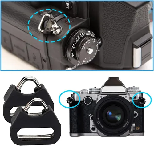 Vista 3 de Correa de liberación rápida para cámara, hebillas ajustables de liberación rápida para Nikon DSLR, correa de liberación rápida, clips de bucles QD