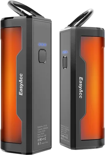 Vista 8 de EasyAcc Hand Warmers Rechargeable 2 Pack, 10000mAh Magnetic Hand Warmers, 18Hrs Long Heating, with Camping Hook, Pocket Size, Gifts for Christmas