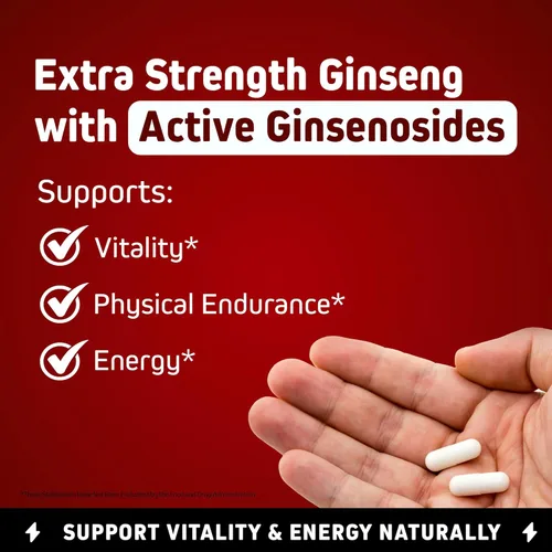 Vista 4 de Suplemento en cápsulas de Ginseng de Panax rojo coreano de alta resistencia de 1500 mg-120 píldoras veganas, extracto de polvo de alto contenido