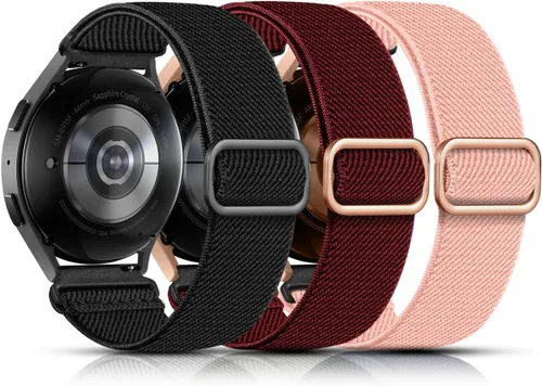 Vista 18 de Lerobo Elastic Bands Compatible with Samsung Galaxy Watch 8 7 6 5 4 40mm 44mm/Galaxy Watch 8 Classic 6 4 Classic 43mm 47mm 42mm 46mm/5 Pro Band