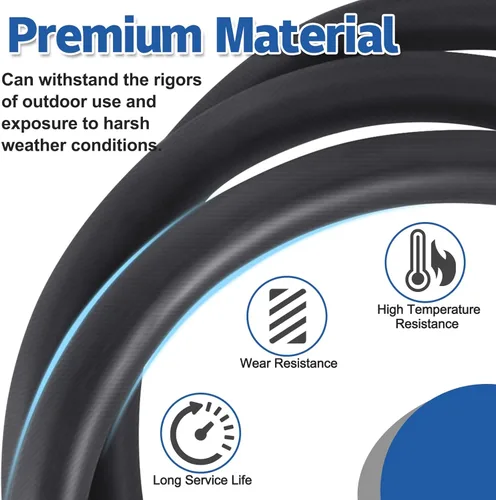 Vista 6 de Boltigen Manguera de transferencia de combustible de 10 pies y 1 pulgada, manguera de bomba de granja con conexiones NPT macho para gasolina