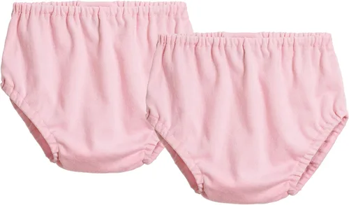Vista 7 de City Threads Cotton Diaper Covers for Girls and Boys 2-Pack, Made in USA Baby Bloomers, Wear Over Disposable and Cloth