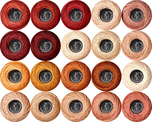 Vista 8 de 1500Y 15 bolas de perlas tamaño cardenal 8 colores del arco iris para ganchillo Hardanger punto de cruz bordado a mano