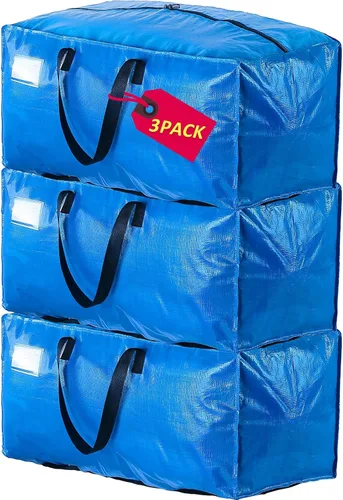 Bolsas de mudanza resistentes, extra grandes, para viajes, universidad, almacenamiento, organización, almacenamiento de ropa de temporada y ropa de