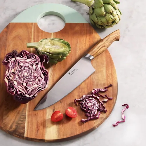 Vista 6 de Cangshan Cuchillo de chef de la serie OLIV de 8 pulgadas, acero sueco forjado 14C28N, 501561