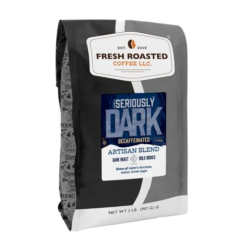 Vista 14 de Fresh Roasted Coffee, café 100% colombiano descafeinado, 12 oz, tostado medio, kosher, EA Natural Decaf, grano entero