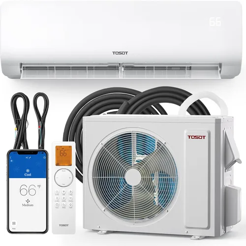 Vista 7 de TOSOT Aire acondicionado mini-Split de 18,000 BTU, sistema de calefacción de unidad de CA con inversor sin conductos habilitado para Wifi