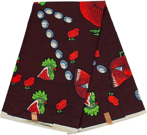 Vista 5 de Tela africana 100% algodón Kente tela 6 yardas africana Ankara imprimir la tela de cera