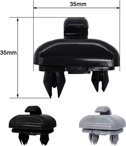 Vista 3 de BlingKingdom 2 piezas Auto Sun Visor Clip Gancho Soporte Suspensión Audi Parasol Clips Reemplazo para Audi A1 A3 A4 A5 Q3 Q5 A7 B6 B7 B8 S4 S5