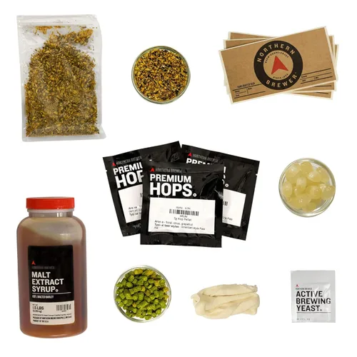 Vista 6 de Northern Brewer - Set de regalo todo incluido Kit de inicio de elaboración casera de 1 galón con receta (Kama Citra IPA)