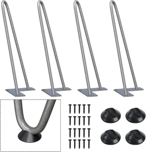 Vista 28 de SMARTSTANDARD Patas de muebles de horquilla de alta resistencia de 4 pulgadas, proyectos de bricolaje de metal para el hogar para soporte de TV