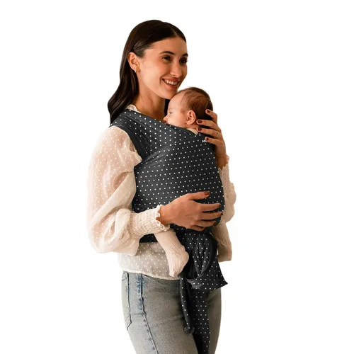 Vista 17 de Porta bebé Moby Baby Wrap Evolution de Petunia Pickle Bottom para recién nacidos a niños pequeños (8-15kg), porta bebé tipo cabestrillo, diseño