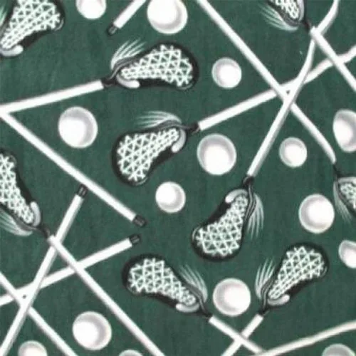 Pico Textiles - Tela polar verde lacrosse Hunter de 1 yarda - Vendido por The Yard - Tela de forro polar estampada - Ideal para proyectos de