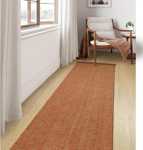Vista 92 de Collive - Tapete de pasillo de cocina, 2 x 4.3 pies, tejido a mano, reversible, lavable, de algodón, color blanco/beige, para baño, pasillo