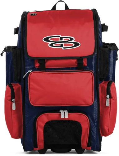 Vista 15 de Boombah Rolling Superpack - Bolsa para equipo de béisbol/sóftbol, varios colores, mango telescópico y capacidad para 4 murciélagos, versión con Negro