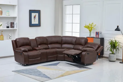 Vista 35 de Betsy Furniture 8018 - Juego de sillón reclinable de cuero reconstituido, para sala, sofá reclinable, sofá de dos piezas y sillón de cuero