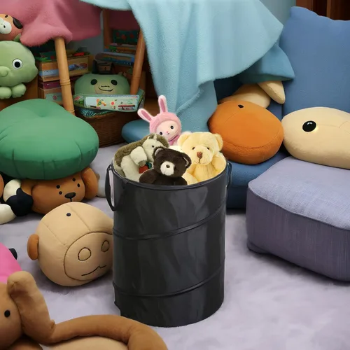 Vista 5 de Bote de basura plegable, botes de basura plegables, bote de basura emergente, bote de basura para campistas, para camping, plegable, ropa