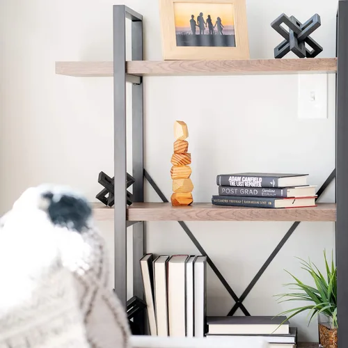 Vista 9 de PERCHED Rocas apilables de pino natural, bloques de madera grandes, juego de rompecabezas Montessori, juguetes para niños pequeños para aula, juego