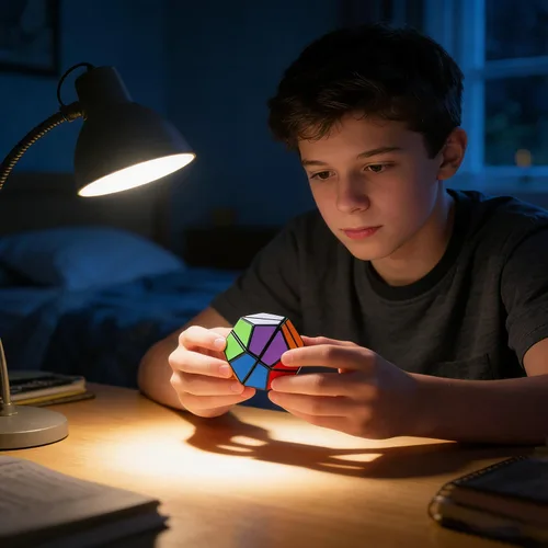 Vista 3 de SUN-WAY Pegatina de cubo megaminx de 2 capas 2x2 2 Pentagonal Dodecaedro Speed Cube Puzzle Juguetes Cerebro Teasers