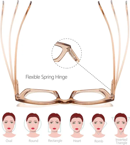 Vista 5 de Oprah- Readers for Women - Stylis Style Reading Glasses with Blue Light Blocking and Spring Hinge