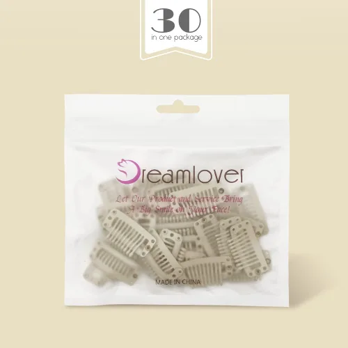 Vista 7 de Dreamlover - Clips para extensiones de cabello, clips para peluca con 9 dientes, 30 piezas