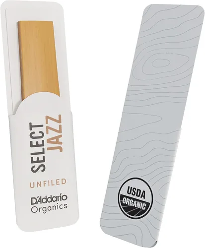 Vista 5 de D'Addario Organic Select Jazz Unfiled - Cañas de saxofón soprano – Cañas de saxofón – Selladas individualmente – 2 medianas, paquete de 10