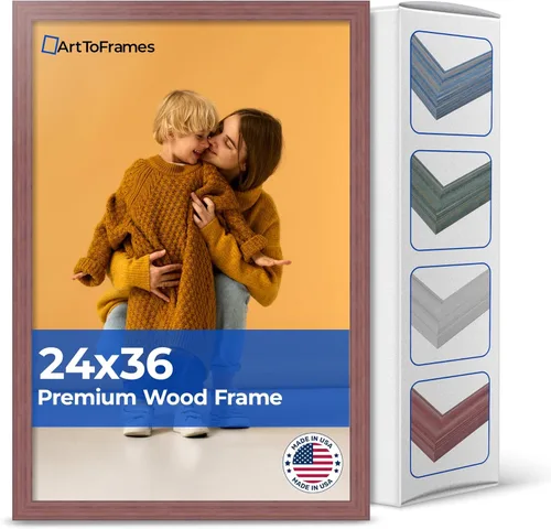 Vista 115 de Marco profundo de madera vincapervinca para fotografía 1.5 pulgadas de ancho.