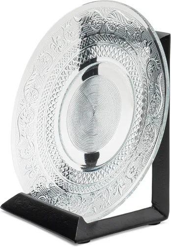 Vista 3 de Red Co. 8" Soporte de Placa de Exhibición Decorativo de Metal y Caballete Porta Arte con Acabado Negro