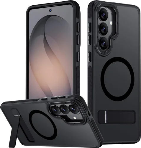 Vista 7 de para Samsung Galaxy S24 Plus, [Compatible con MagSafe], soporte ajustable, funda de grado militar a prueba de caídas, funda translúcida mate
